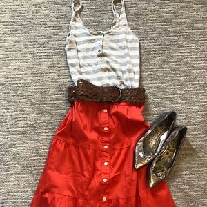 Lululemon Tank & LOFT Skirt Outfit